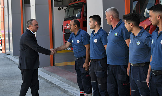 Vali Soytürk, itfaiye ziyaretinde yangınlara karşı uyardı: Bir piknik ateşi koca ormanı küle çevirebilir;