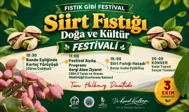 Siirt Fıstığı Doğa ve Kültür Festivali programında hava muhalefeti düzenlemesi