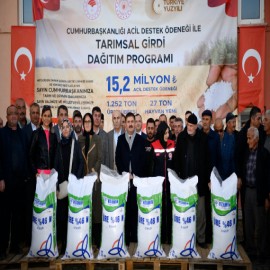Afetlerde zarar gören üreticilere destek