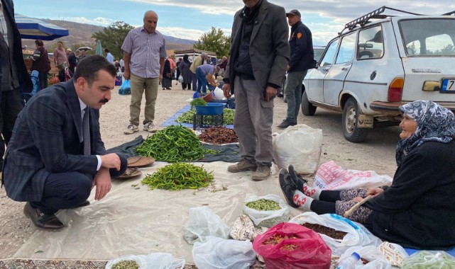 Pazar esnafına ‘hayırlı işler’ diledi