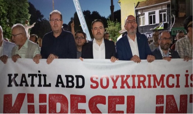 "Gazze'deki zulme sadece aziz Türk milleti ses çıkarıyor"