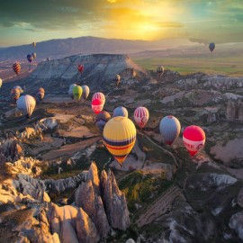 615 bin kişi Kapadokya'yı kuş bakışı izledi
