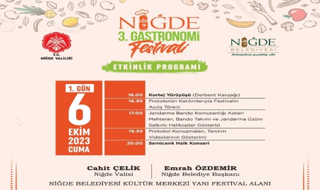 Niğde Gastronomi Festivali başlıyor