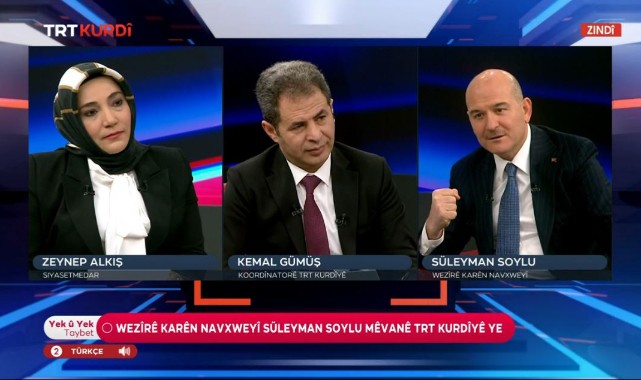 Bakan Soylu canlı yayında Kürtçe konuştu