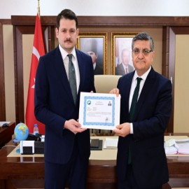 Vali Yardımcısı Bulat’a başarı belgesi