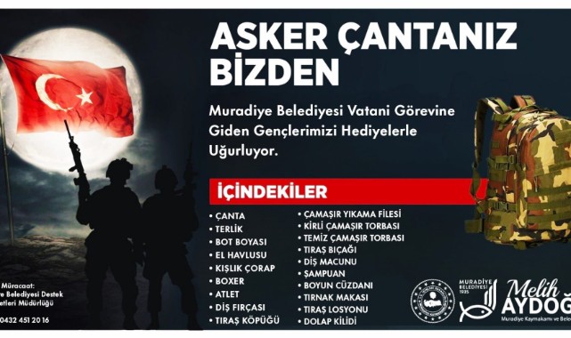 Askere gidecek gençlere hediye 'asker çantası'