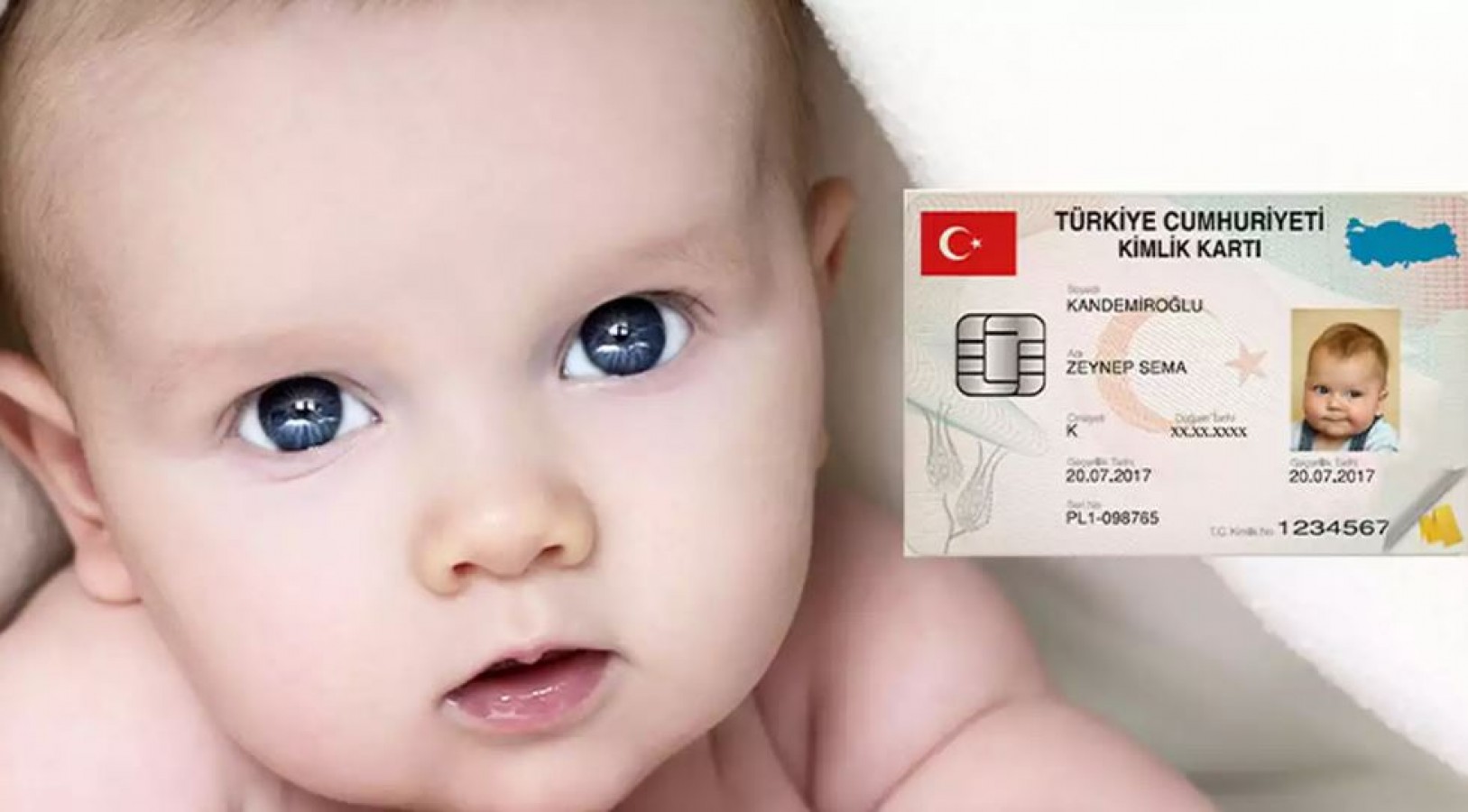 Yeni doğan bebeğin kimlik kartı ücretsiz eve geliyor