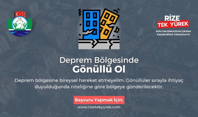 Yardım başvuruları için ‘Rizetekyurek.Com' platformu kuruldu