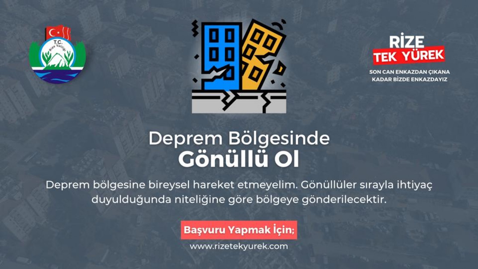 Yardım başvuruları için ‘Rizetekyurek.Com' platformu kuruldu