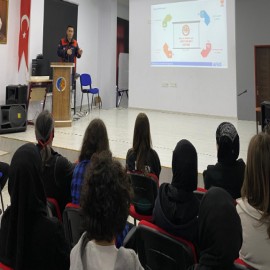 Öğrencilere afet bilinci anlatıldı