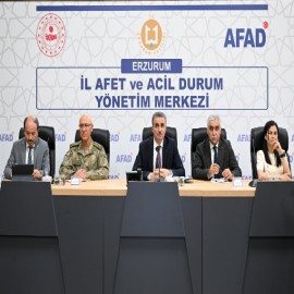 Erzurum'da sığınak kapasitesi ve güvenlik tedbirleri ele alındı