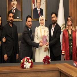 Kaymakam Şahin, 3 çiftin nikah şahitliğini yaptı