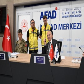 Denizli’de deprem senaryosuyla kriz yönetimi test edildi