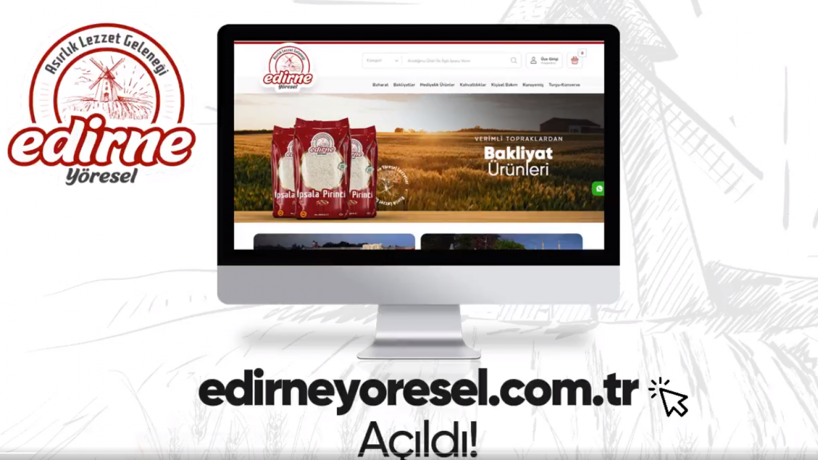 Edirne’nin yöresel ürünleri internet sitesinde;
