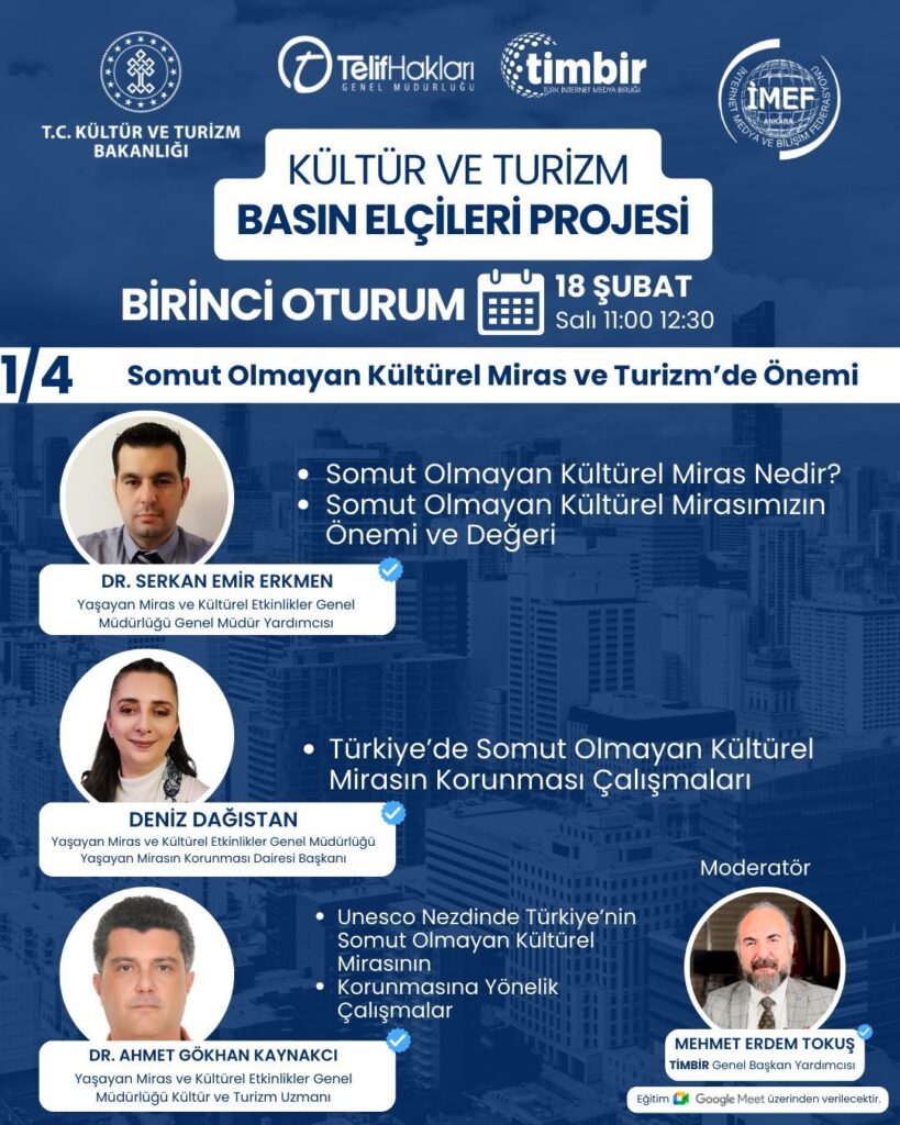 Kültür ve Turizm Basın Elçileri eğitimleri başlıyor;