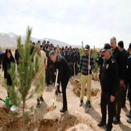 Vali Akmeşe, POMEM öğrencileriyle fidan dikti