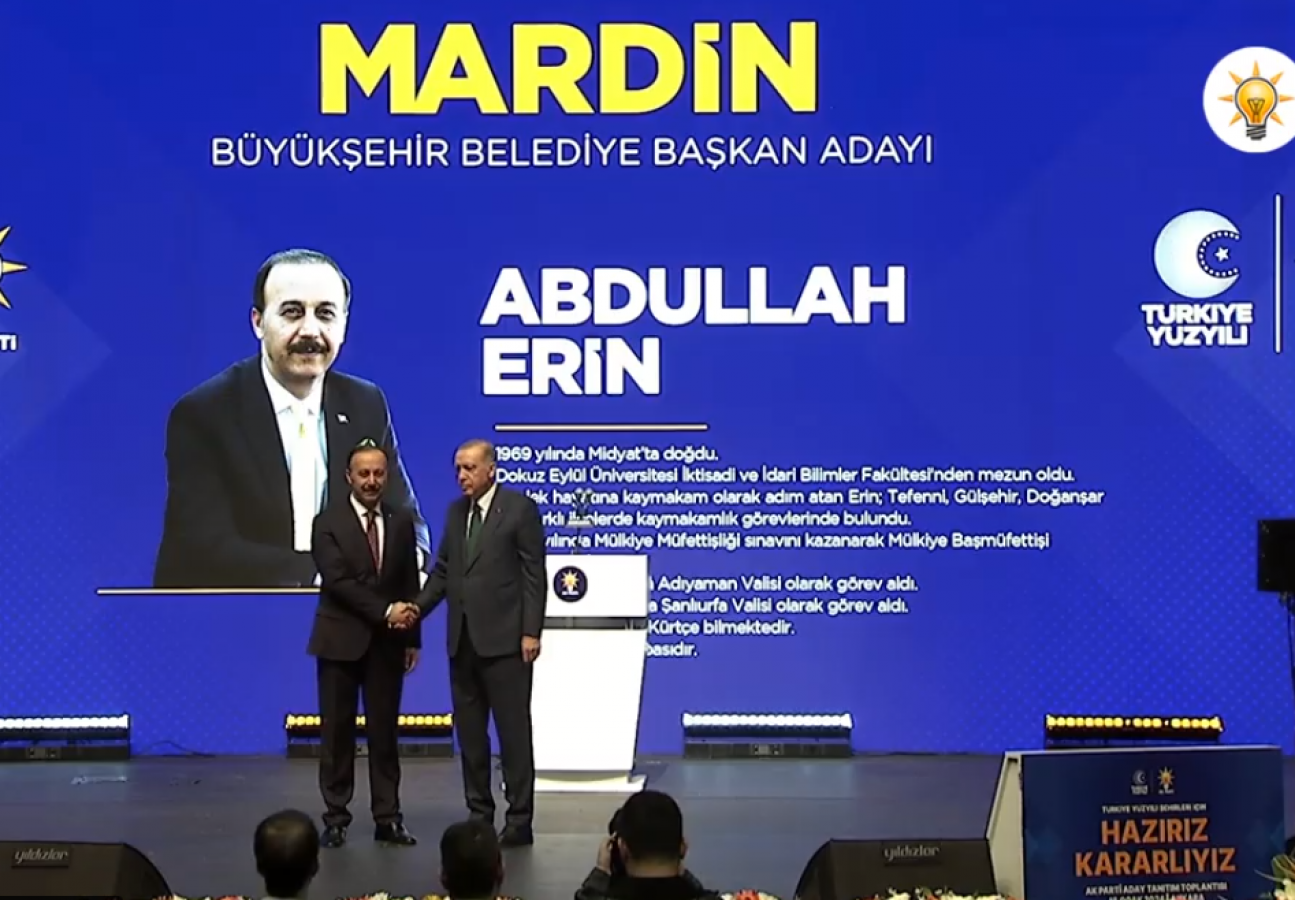 Vali Abdullah Erin, Mardin için aday oldu;