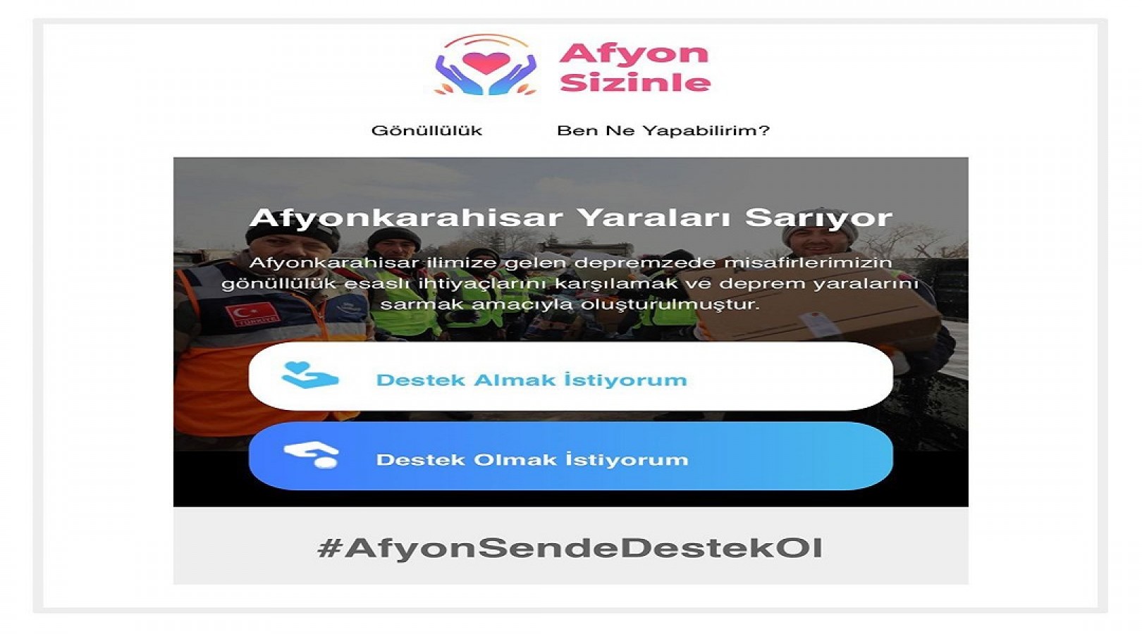 “afyonsizinle.org” faaliyete geçti