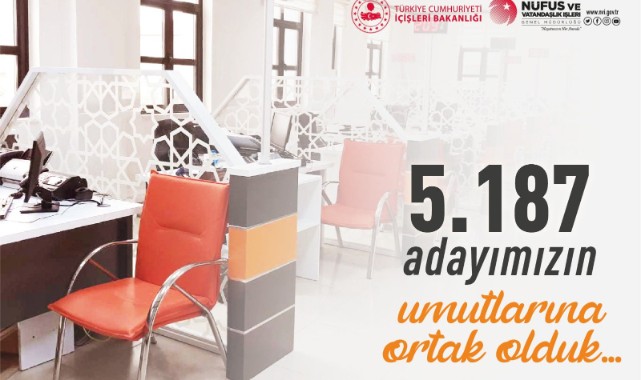 Nüfus müdürlükleri 5.187 öğrencinin umuduna ortak oldu