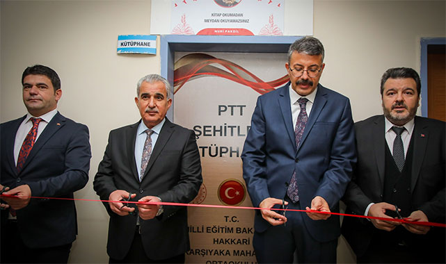 PTT Şehitleri anısına yapılan kütüphane açıIdı: ''Bilgiye ulaşmanın en doğru yolu kitaplardan geçer'';