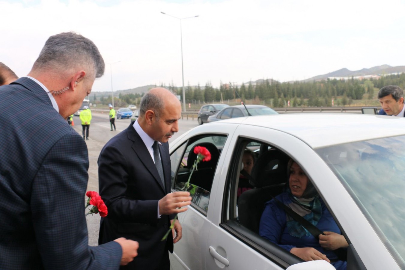 Trafik denetiminde bayramlaşma