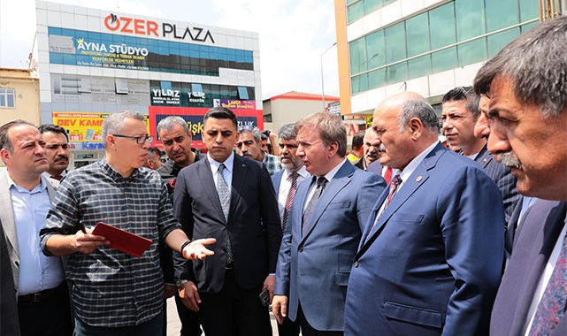 Vali Aydoğdu'dan yangın sonrası esnaf ziyareti