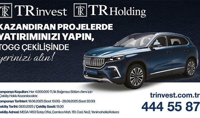 TRinvest’ten konut alana TOGG kazanma fırsatı;