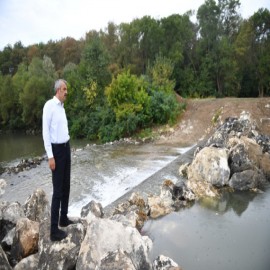 Debisi düşen Tunca Nehri'ni inceledi