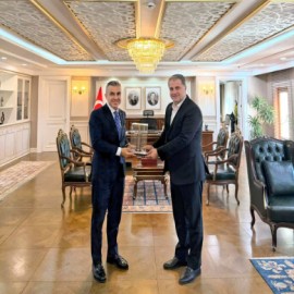 Cengiz Aksan, Tektaş ve Kaymakam Atasoy ile bir araya geldi