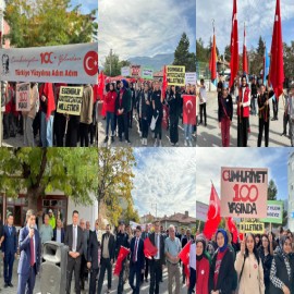 Oğuzlar’da coşkulu Cumhuriyet yürüyüşü