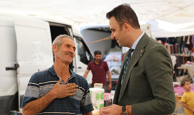 Kaymakam İmrak, Salı Pazarı'nda vatandaşların nabzını tuttu;