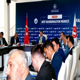 Hatay'daki afet konutlarının durumu istişare edildi