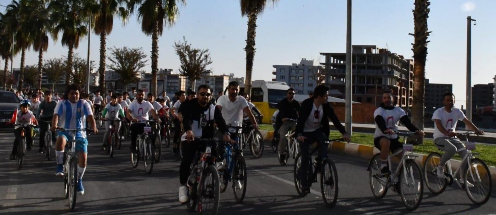 Nusaybin halkı, sağlık için pedal çevirdi;