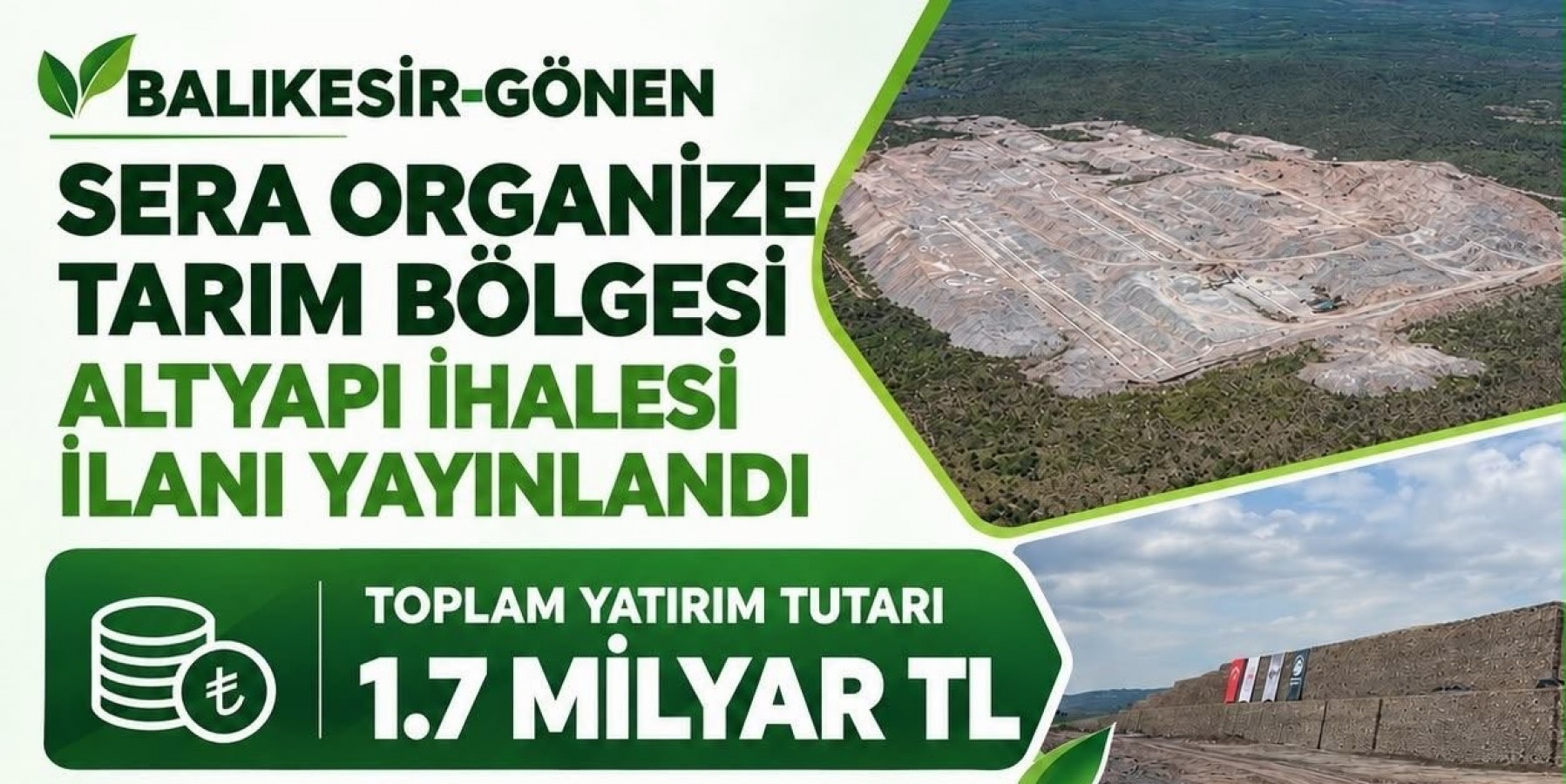Balıkesir’e 1,7 milyar TL’lik tarım yatırımı