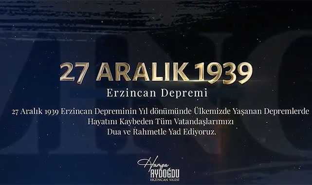 Vali Aydoğdu büyük depremin şehitlerini unutmadı: Her defasında yeniden doğmuş bir şehirdir Erzincan!;