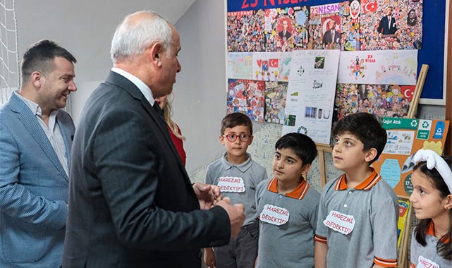Sincan'da okul duvarları sıfır atık için boyandı