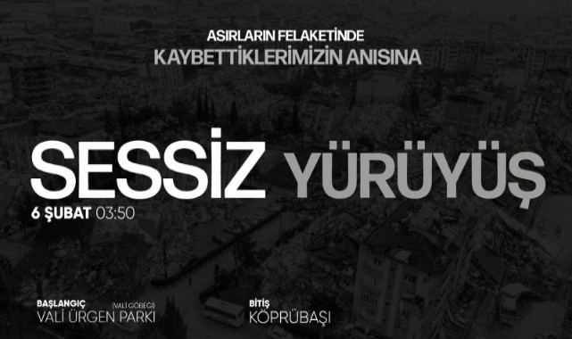Hatay’da depremin yıl dönümünde sessiz yürüyüş