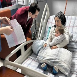 1,5 yaşındaki Hüseyin'e acil şifa diledi