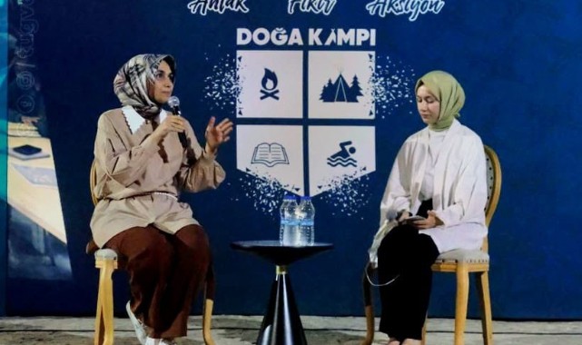 Doğa Kampı’nda liselilerle söyleşi