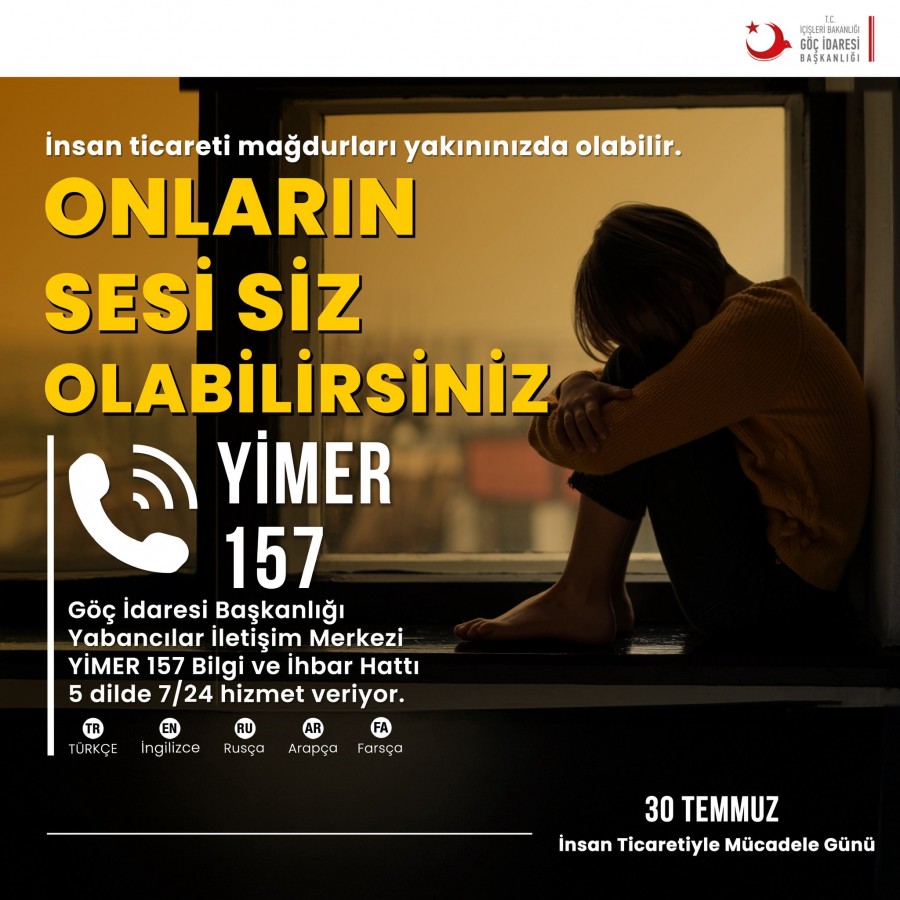 Göç İdaresi Başkanlığı'ndan Türkçe ve İngilizce paylaşım;
