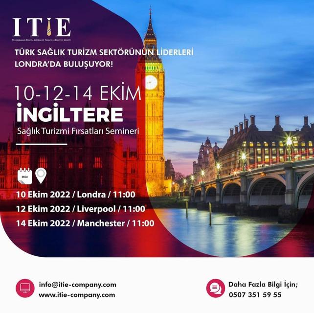 Türkiye Sağlık Turizmi 12-14 Ekim'de İngiltere'de tanıtılacak;