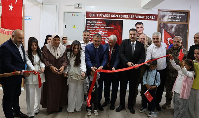 Şehit Vedat Zorba'nın adı, açılan kütüphanede hayat bulacak