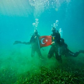 Kaymakam ve Başkan 100. yıl için daldı