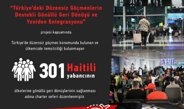 Haitili 301 düzensiz göçmen ülkelerine gönderildi