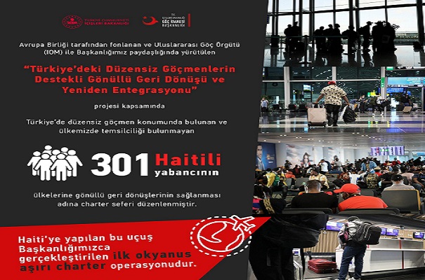 Haitili 301 düzensiz göçmen ülkelerine gönderildi